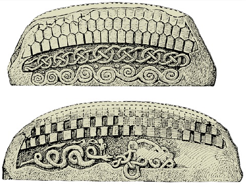 Detailed drawings of the Giant’s Grave by W.G. Collingwood