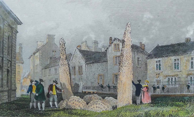 Tinted engraving of the Giant’s Grave, Penrith