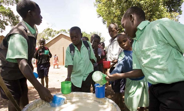 Free primary school lunch daily, Uganda