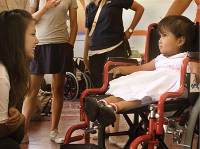 One of 92 wheelchairs provided by Penrith Rotary