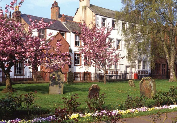 St Andrew’s Churchyard, looking towards the Tudor House