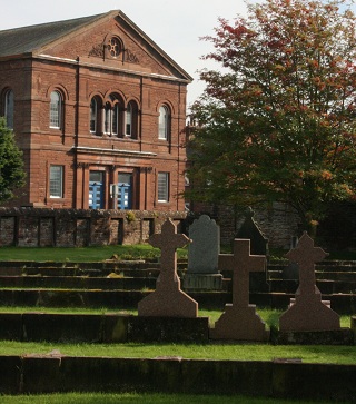 Penrith Methodist Church from Christ Church churchyard